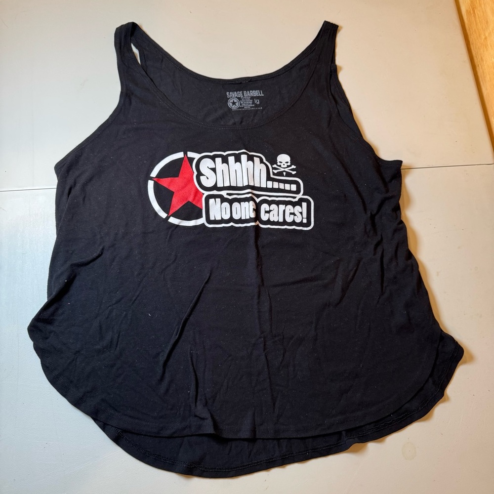 Savage Barbell Black Graphic Tank Top